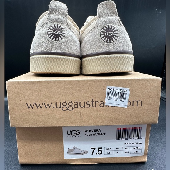 UGG Australia Evers Women's Sneakers US 7.5 Cream Canvas Shoes - Picture 13 of 15